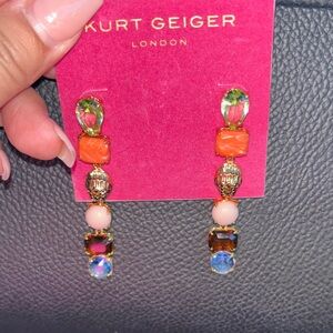 Kurt Geiger Multicolor Drop Earrings NWT